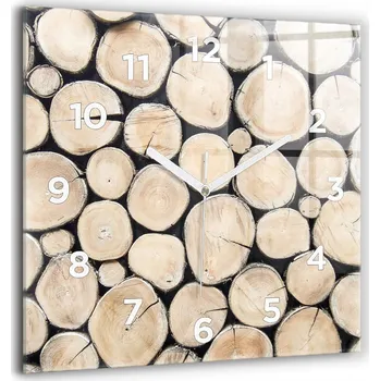 Hodiny Nástěnné hodiny Wallfluent hnědé 60 cm