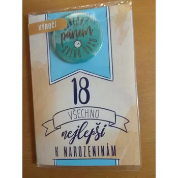 Nekupto Přání - s plackou 18 pro kluka