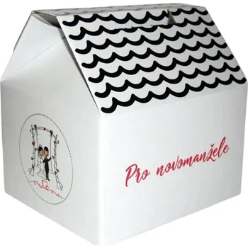 Pokladnička Jirka Krabice - pokladnička svatební - domeček