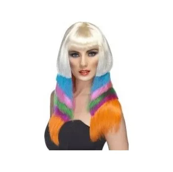 Karnevalová paruka Smiffys.com Paruka neon mutibarevná