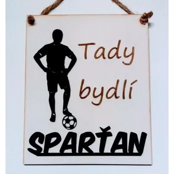 Žertovný předmět Mdeco Cedulka - fotbalista - Sparťan