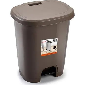 Odpadkový koš koš odpad 18l COLOR HNĚDÝ bez vložky,pedál