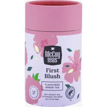 Káva McCoy teas FIRST BLUSH - zelený čaj malina 20g McCOY Tea