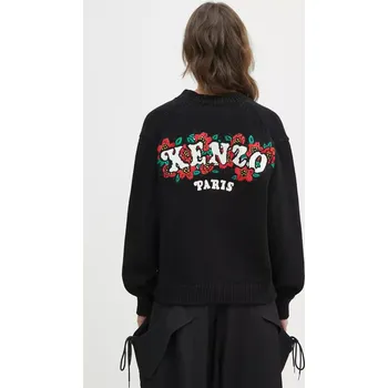 Dámský svetr Vlněný kardigan Kenzo x Verdy dámský, černá barva, hřejivý, FF52CA4773CX.99J, S, 99X