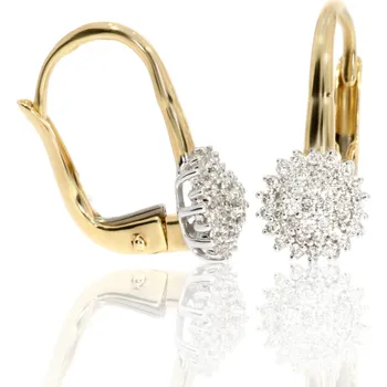 Náušnice Zlatnictví Helios Zlaté patentové náušnice s Diamanty