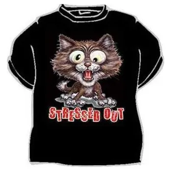 Žertovný předmět Divja.cz Tričko Stress out kočka... L