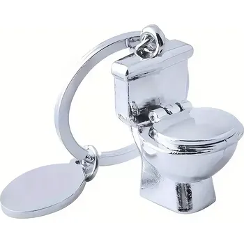 ptakoviny.cz Přívěšek na klíče - záchod - 2 cm, kov