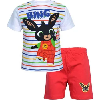 Chlapecké pyžamo DOVOZ EU CHLAPECKÉ LETNÍ PYŽAMO KRÁLÍČEK BING červené Velikost: 116