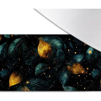 Guma s potiskem 5 cm listy zlaté se zelenou