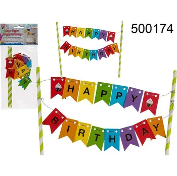 ootb.de Girlanda na dort - Happy Birthday 20cm