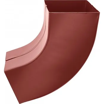 okap KJG Koleno svodové hranaté ocelově červené 100x100 mm, 72°