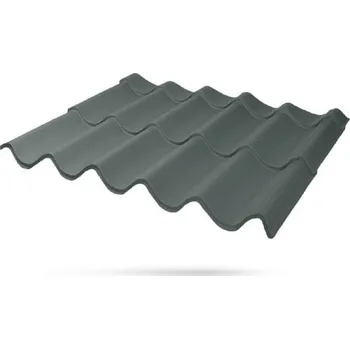 plechová krytina Lindab - Topline Classic krytina polyest 25um, tmavě šedá RAL7011