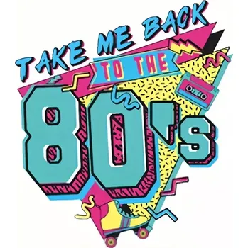 Karnevalový doplněk Nažehlovačka 80. léta Take Me Back