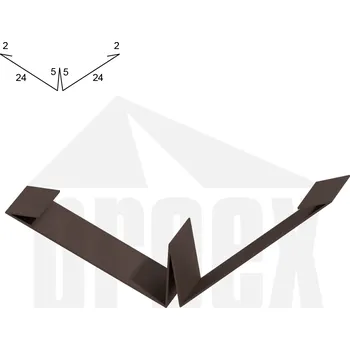 okap Úžlabí (kónické) tmavě hnědé 625 mm