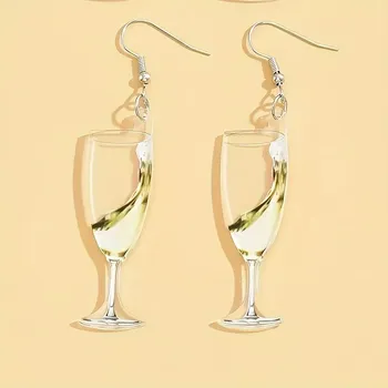 Karnevalový doplněk dovoz Náušnice bílé víno