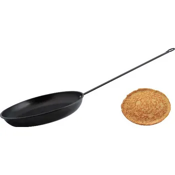 Pánev Pánev na palačinky FIRE PANCAKE, 78x27x9cm, ocel, černá|Esschert Design