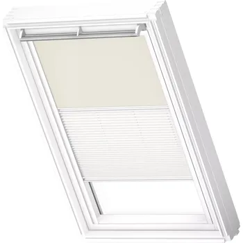Velux roleta zatemňující/plisovaná DFD1085 (béžová - bílá), pro SK10, Standard