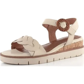 Dámské sandále Tamaris kožené sandály na klínku Ivory 1-28258-44 - 38 | P693853