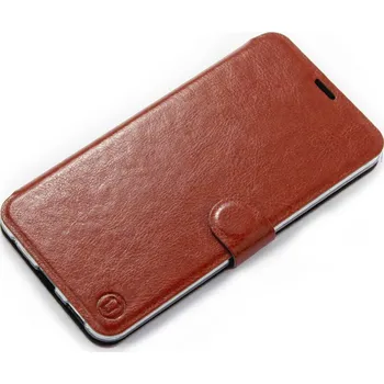 Pouzdro na mobilní telefon Knížkové flip pouzdro Mobiwear - Motorola Moto G42 - C_BRP Brown&Orange - VÝPRODEJ (Parádní flip obal, kryt, pouzdro Mobiwear na mobilní telefon Motorola Moto G42 C_BRP Brown&Orange)