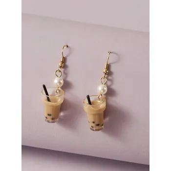 Karnevalový doplněk dovoz Náušnice ledová káva