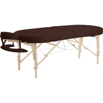 Masáž Fabulo, USA Dřevěný masážní stůl Fabulo GURU Oval Set (192x76cm, 7 barev) čokoládová 192*76 cm / 16,3 kg / 3 barvy