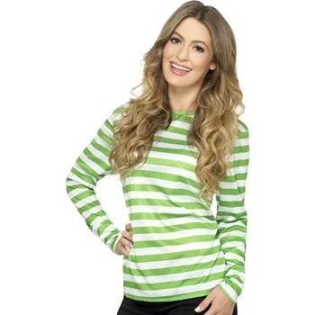 Karnevalový doplněk Smiffys.com Pruhované tričko - zelené Velikost: S