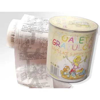 Žertovný předmět Divja.cz Toaletní papír Gratulovák