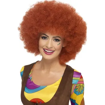 Karnevalová paruka Smiffys.com Paruka afro 60. léta hnědá