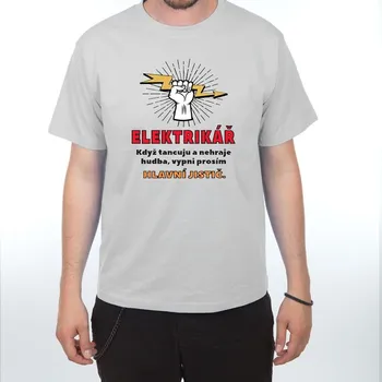 Žertovný předmět Divja.cz Tričko - Elektrikář Velikost: XXL