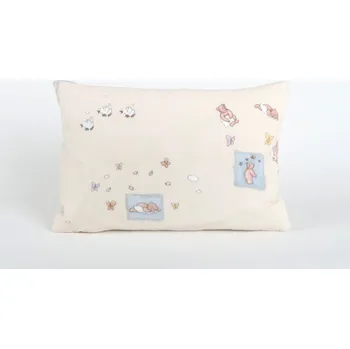 Povlečení Dětský povlak na polštářek 60x40cm - flanel, spící medvídek