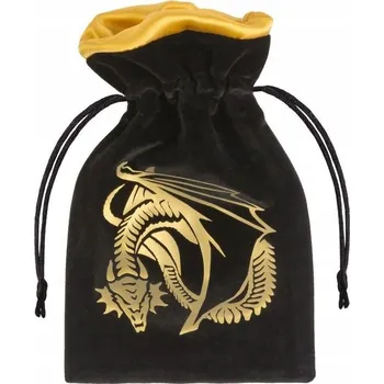 autokoberec Velurový váček - Dračí motiv - Černo-zlatý