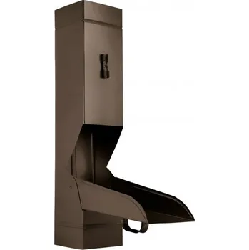 okap KJG Dešťová klapka hranatá tmavě hnědá 120x120 mm