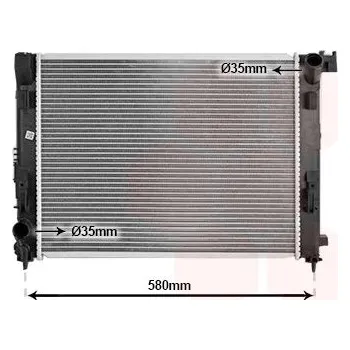 Motor automobilu Chladič, chlazení motoru VAN WEZEL 43012712