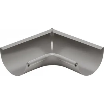 okap KJG Roh žlabový vnitřní hranatý bílo hliník tmavý 400 mm