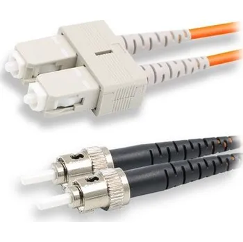 Síťový kabel XtendLan FO patch ST-SC 1m 62,5/125 duplex, LS0H FOP-STSC-D-1-625