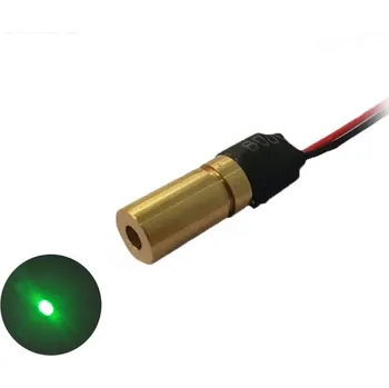 Měřící laser Laserový modul s optikou vykreslující bod - Zelený, 520nm, 1mw