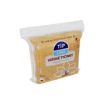 Vatová tyčinka Tip Line vatové tyčinky (160ks/sáček) EKO