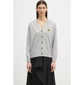 Dámský svetr Vlněný kardigan Kenzo Pop, M, šedá, 90X