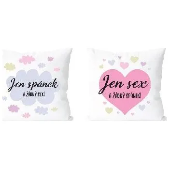 Žertovný předmět Polštář Jen spánek/Jen sex