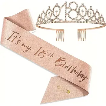 Žertovný předmět dovoz Sada 18 - šerpa a korunka růžová