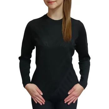 Dámský svetr Ria-móda Svetřík Ria černý se vzorem Ria móda: XXL