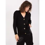 Černý pletený svetr na knoflíky BA-SW-8001-1.16P-black Velikost: ONE SIZE