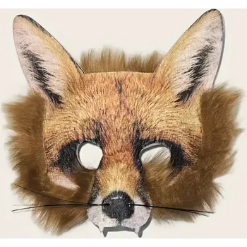 Karnevalová maska dovoz Maska liška s chlupy