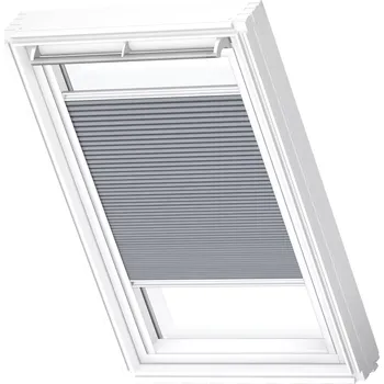 Okno Velux roleta dvojitě plisovaná FHC SWL 1163 šedá, pro MK04, bílé lišty, Standard