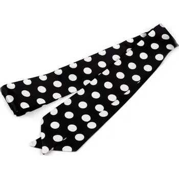 Karnevalový kostým Stoklasa Šátek úzký puntíky černý (87-H)