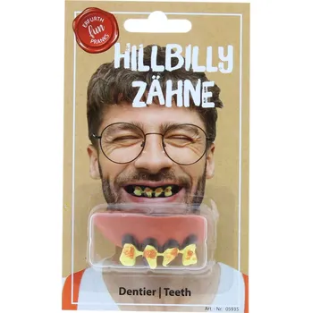 Karnevalový doplněk Zuby zkažené HillBilly