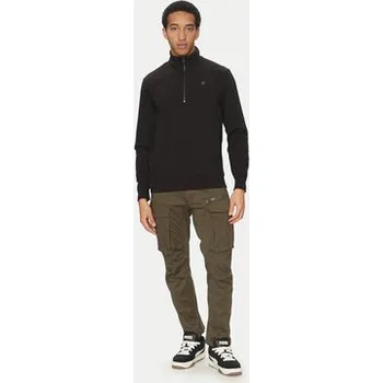 Pánská mikina G-Star Raw Mikina Nifous Half Zip D26305-D566 6484 Černá Regular Fit XXL