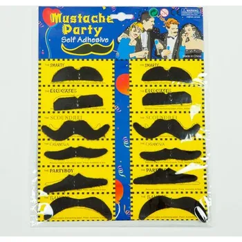 Karnevalový doplněk dovoz Sada knírů - 12 ks