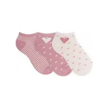 Dívčí nízké sneakerové ponožky s motivem srdce 56430 Barva: mix B - holka, Velikost: 35-38