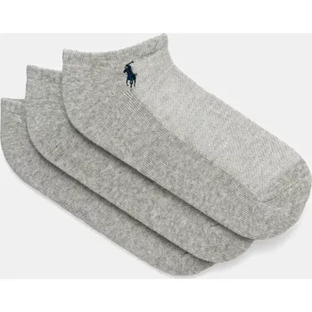 Pánské oblečení Ponožky Polo Ralph Lauren 3-pack 455972885 šedá 09X, vel. ONE SIZE